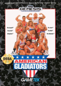American Gladiators Sega Genesis US box art